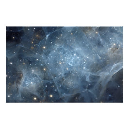 Fractured Nebula Starfield Cosmic Geometry Fototryck