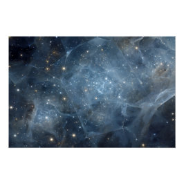 Fractured Nebula Starfield Cosmic Geometry Perfect Poster