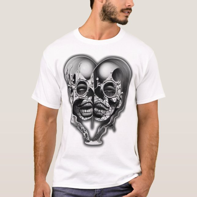 "Fractured Reflections of Love" T Shirt (Framsida)