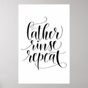 Fradga sköljer repetition poster