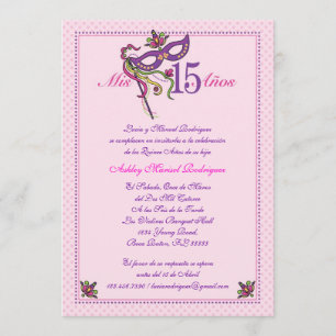 Fråga 15 Quinceañera-inbjudan Inbjudningar