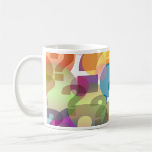 Fråga allt i kontur med flera Färg Kaffemugg