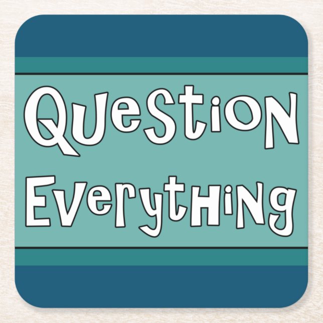 Fråga allt underlägg papper kvadrat (Framsidan)