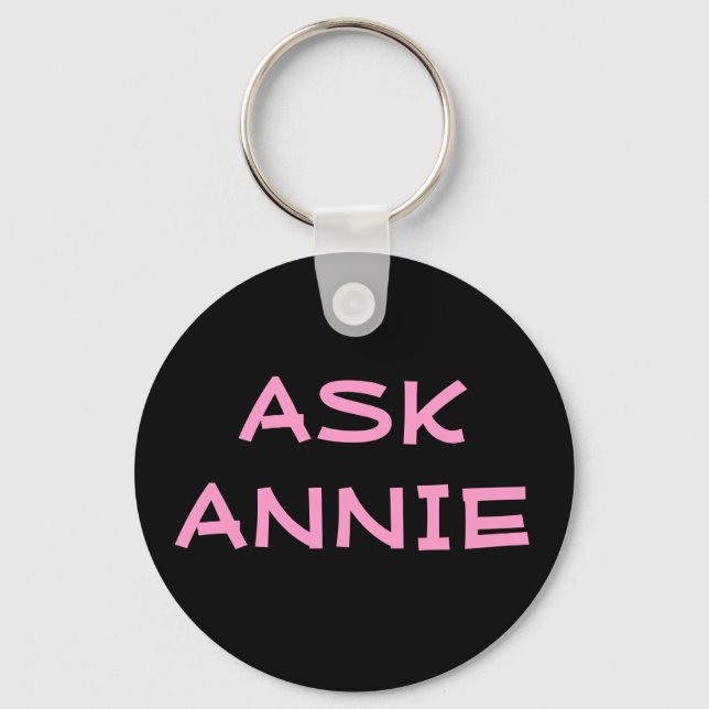 Fråga Annie Keychain Nyckelring (Framsida)