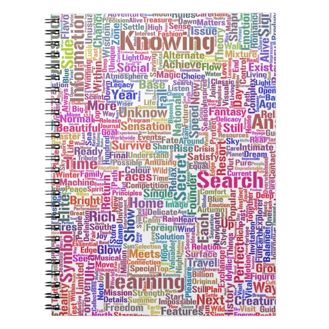 Fråga Apprendre Nuage MotssTexte Motif-meddelande Anteckningsbok (Framsidan)
