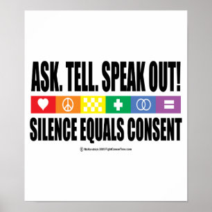 Fråga berättar talar ut LGBT Poster