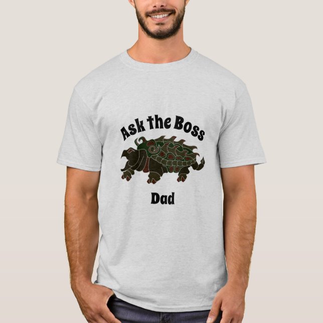Fråga Chef Pappa Alligator Snapping Turtle T Shirt (Framsida)
