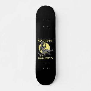 FRÅGA DADDY, JAG ÄR SKYLDIG Lustig mors dag-gåva Mini Skateboard Bräda 18,5 Cm