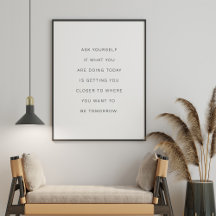 "Fråga dig själv" Minimalistisk inspirationstypogr