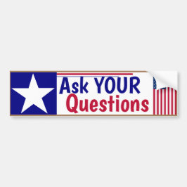 Fråga dina frågor bildekal