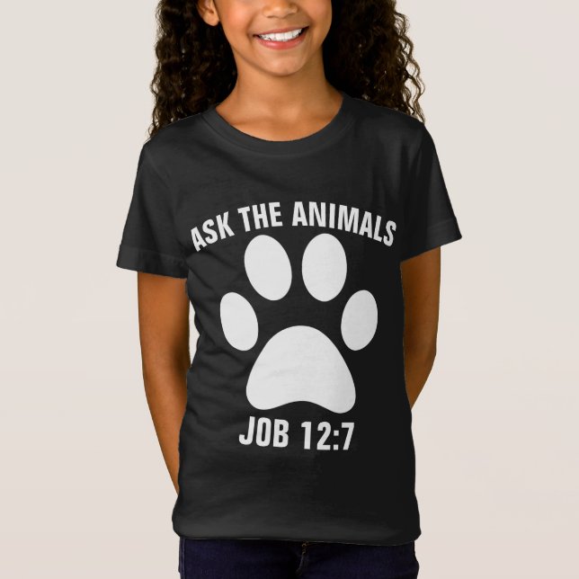 FRÅGA DJUREN Christian KIDS T-Shirts (Framsida)