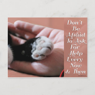 Fråga efter hjälp vykort