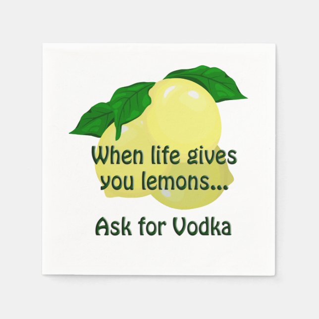 Fråga efter Vodka Napkin Pappersservett (Framsidan)