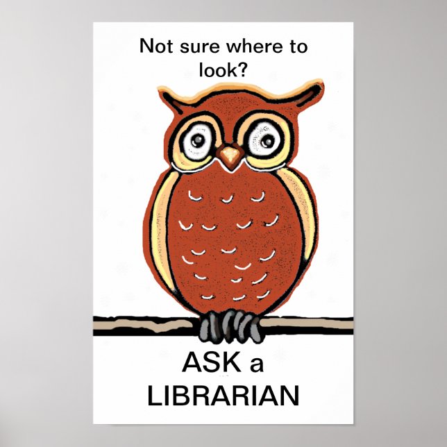 Fråga en bibliotekarie poster (Framsidan)