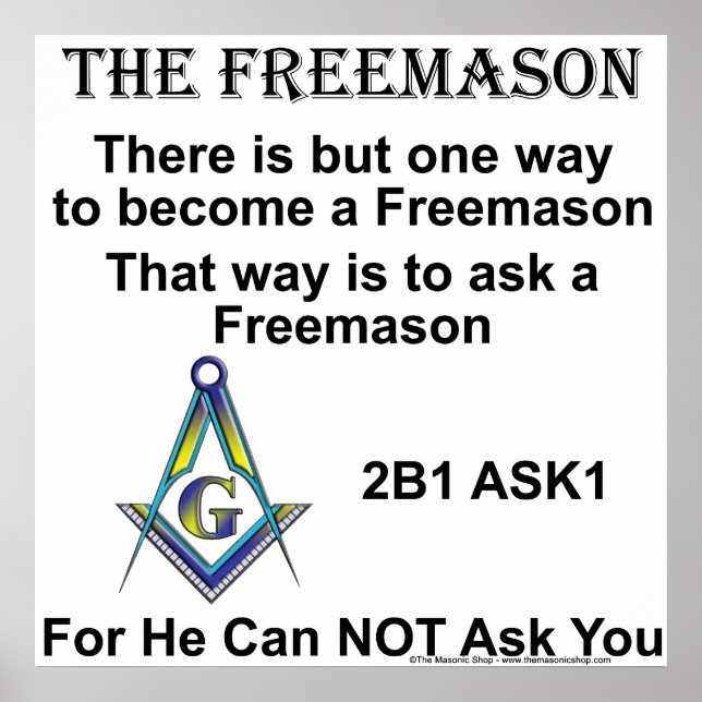Fråga en Mason Poster (Framsidan)