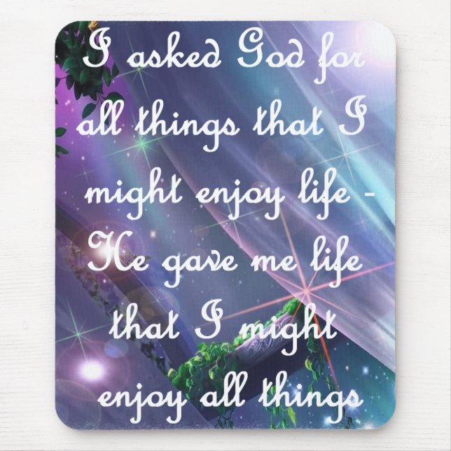 Fråga guden Mousepad Musmatta (Framsidan)