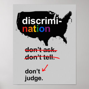 Fråga inte. Berätta inte. Döm inte Poster