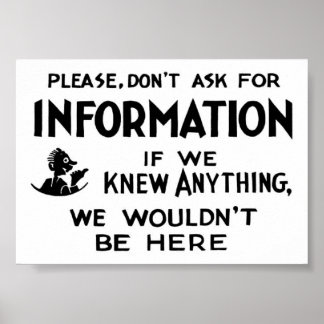 Fråga inte... poster