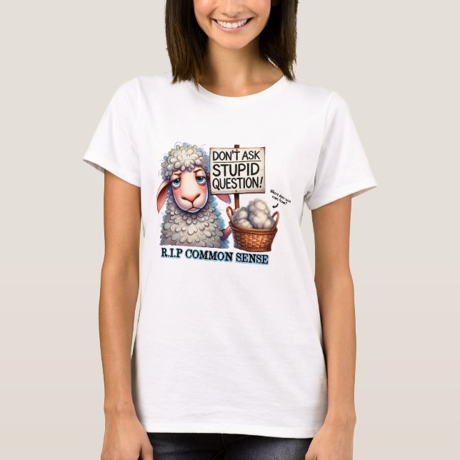 Fråga inte stoppade frågor t shirt (Framsida)