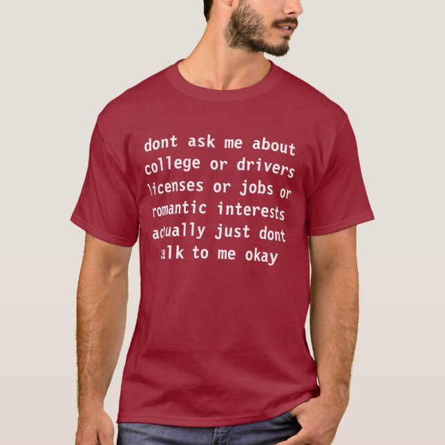 fråga inte t-shirt (Framsida)