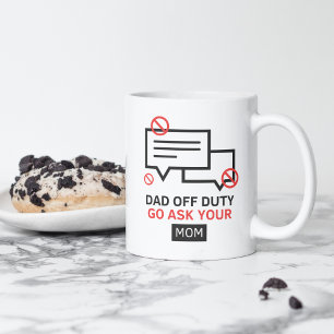 Fråga Mamma i pappa   Funny Fars dag Kaffemugg
