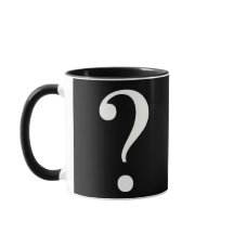 Fråga Mark Mystoppy Dare Black White Mugg
