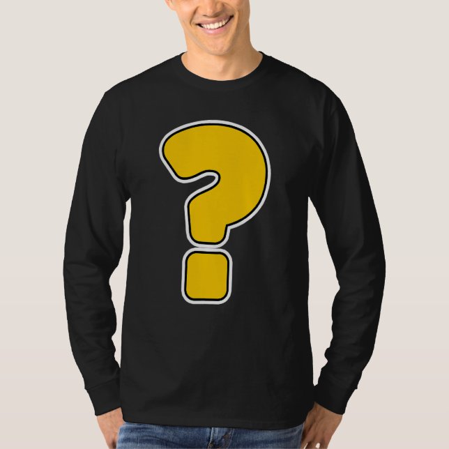 Fråga Mark Slogan Costume T Shirt (Framsida)