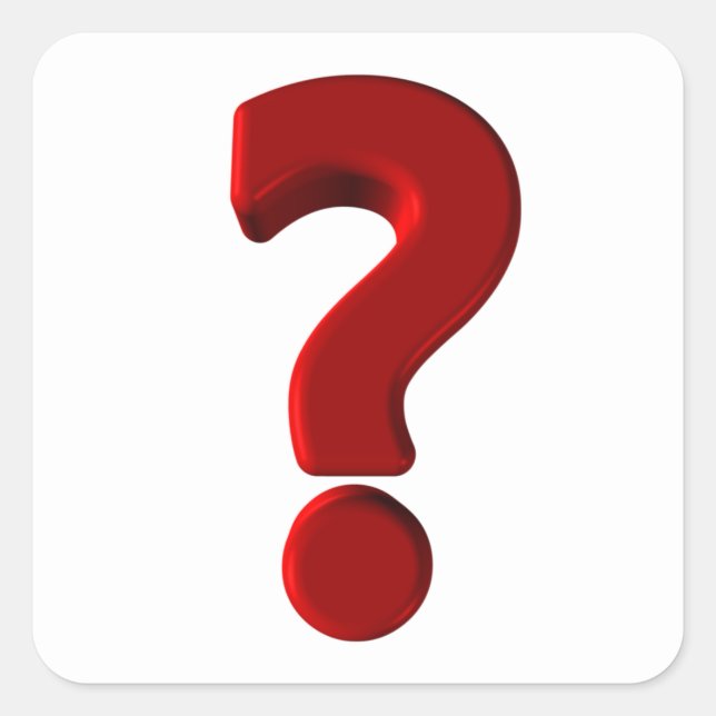 Fråga Mark Stickers Fyrkantigt Klistermärke (Framsida)