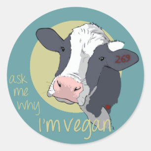 Fråga mig därför I-förmiddagveganen Runt Klistermärke