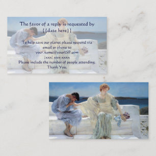 Fråga mig inte mer av Alma Tadema Bröllops-svar Tilläggskort