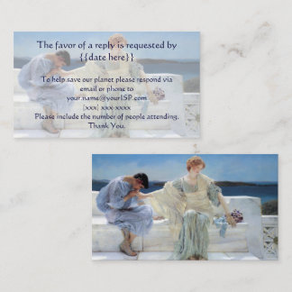 Fråga mig inte mer av Alma Tadema Bröllops-svar Tilläggskort