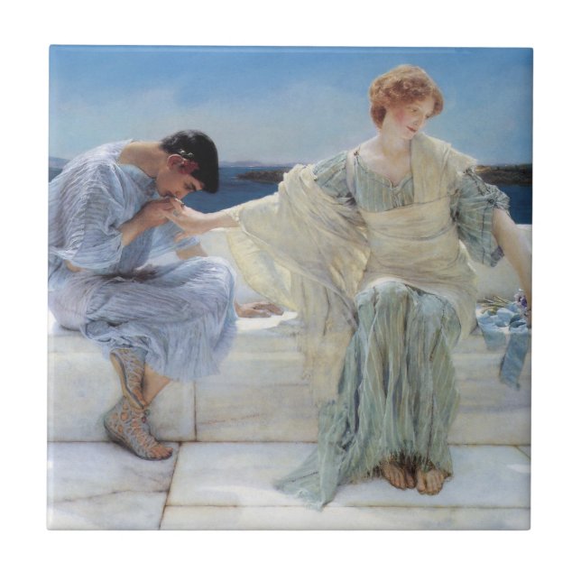 Fråga mig inte mer av Sir Lawrence Alma Tadema Kakelplatta (Framsidan)