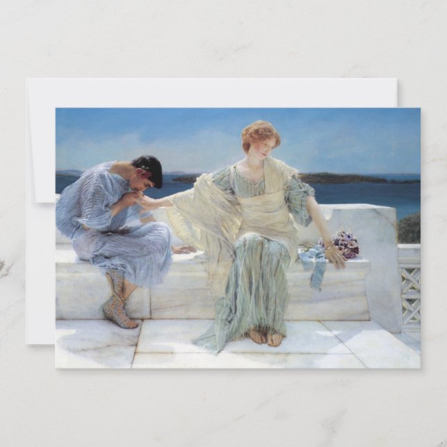 Fråga mig inte mer från Alma Tadema Bröllop Inbjudningar (Framsida)