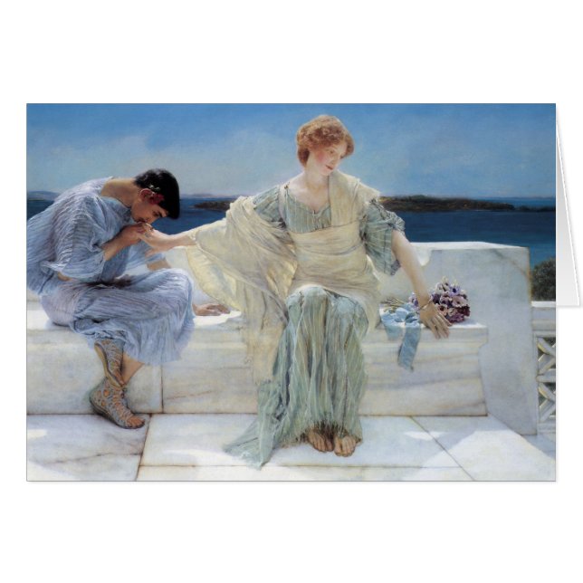 Fråga mig inte mer från Herr Lawrence Alma Tadema Hälsningskort (Framsidan Horizontal)