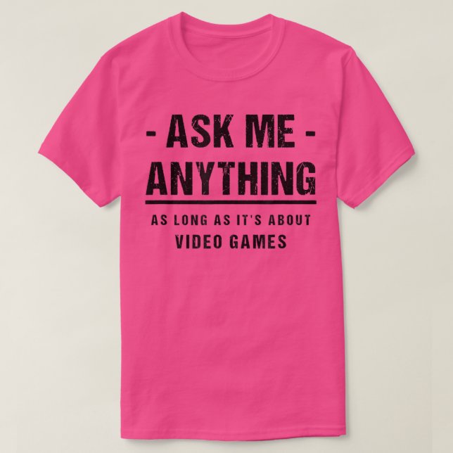 Fråga mig något om videospel  t shirt (Design framsida)