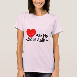 Fråga mig om autism (hjärta) t shirt