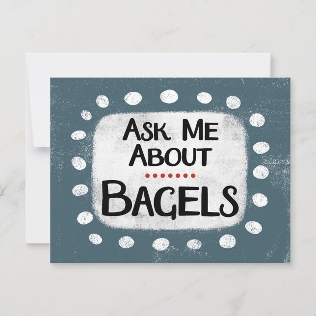 Fråga mig om Bagels-gratulationskort Kort (Framsida)