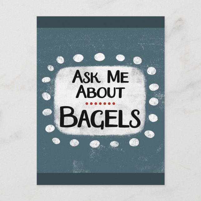 Fråga mig om Bagels-vykort Vykort (Framsida)