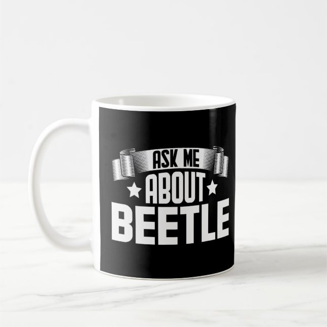 Fråga mig om Beetle Insekt Beetles Kryp Kaffemugg (Vänster)