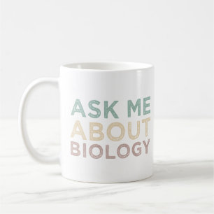Fråga mig om biologiklok biologilärare kaffemugg