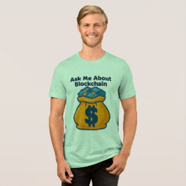 Fråga mig om blockkedja: Fetstildesign T Shirt