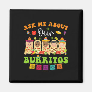 Fråga mig om Burritos Mexican Taco Nicu Nurse Cinc Magnet