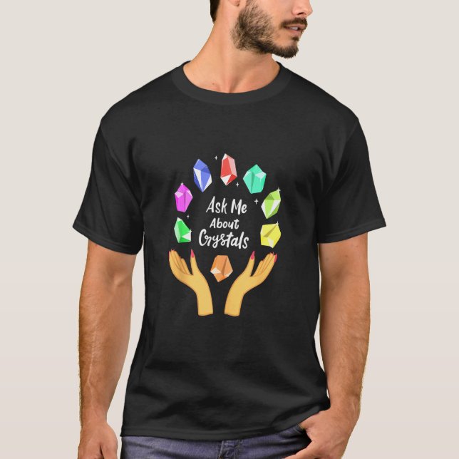 Fråga mig om Crystals Funny Witchy Witch Crystal C T Shirt (Framsida)