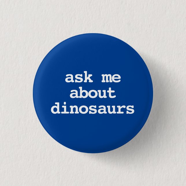 fråga mig om dinosaurier typografi knapp (Framsida)