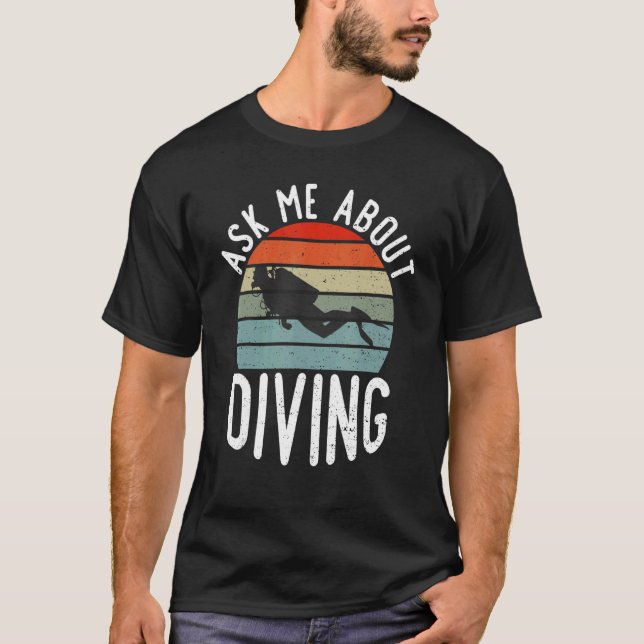 Fråga mig om Diving T Shirt (Framsida)