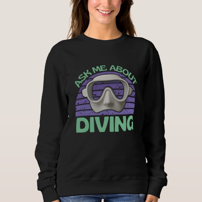 fråga mig om dykning t shirt (Framsida)