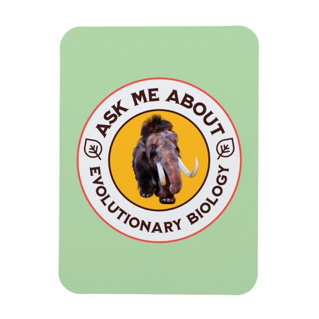 Fråga mig om evolutionär biologi Wooly Mammoth Magnet (Vertikal)