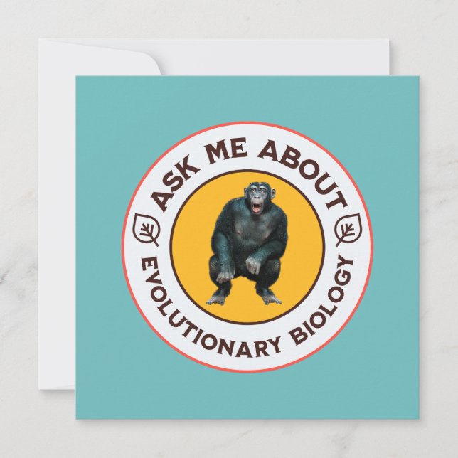 Fråga mig om evolutionsbiologi schimpans apa (Framsida)