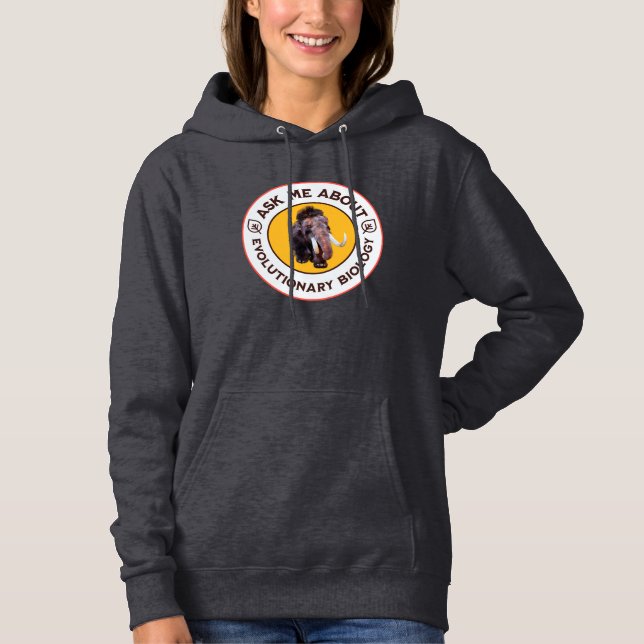 Fråga mig om evolutionsbiologi Ullig mammut T Shirt (Framsida)