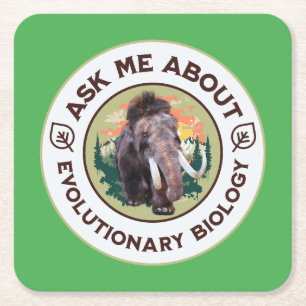 Fråga mig om evolutionsbiologi Ullig mammut Underlägg Papper Kvadrat